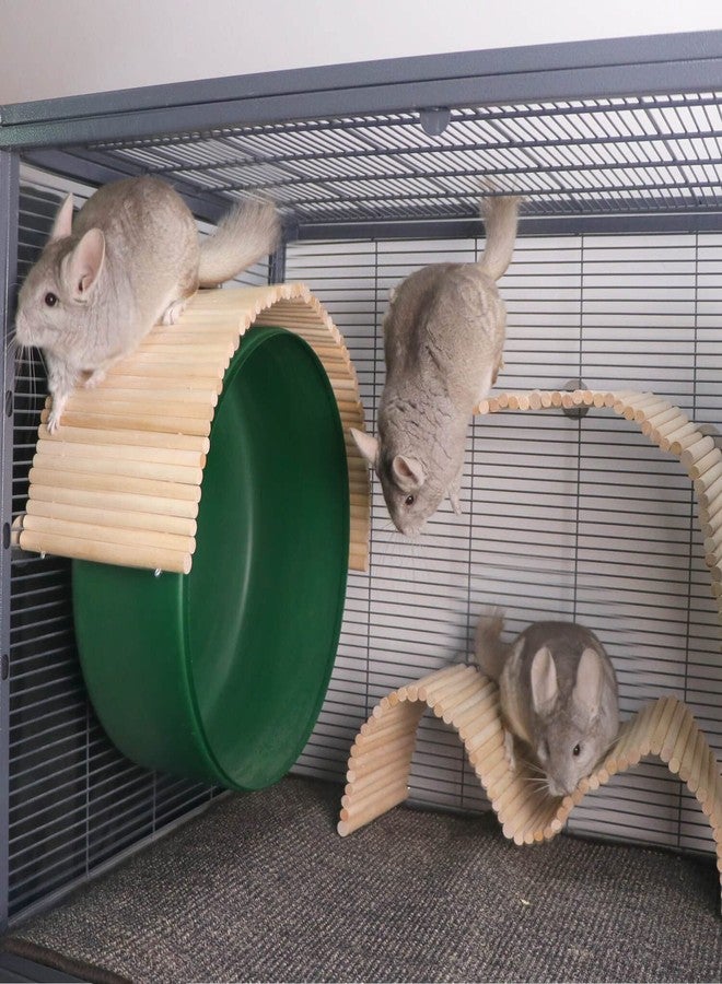 YKD Chinchilla Natural Birch Wood Flexible Platform Toy, Chinchilla Running Wheel Fence, Small Animal Climbing Toys for Guinea Pig Rabbit Hamsters Gerbils Rat and Other Small Animals - Image 2